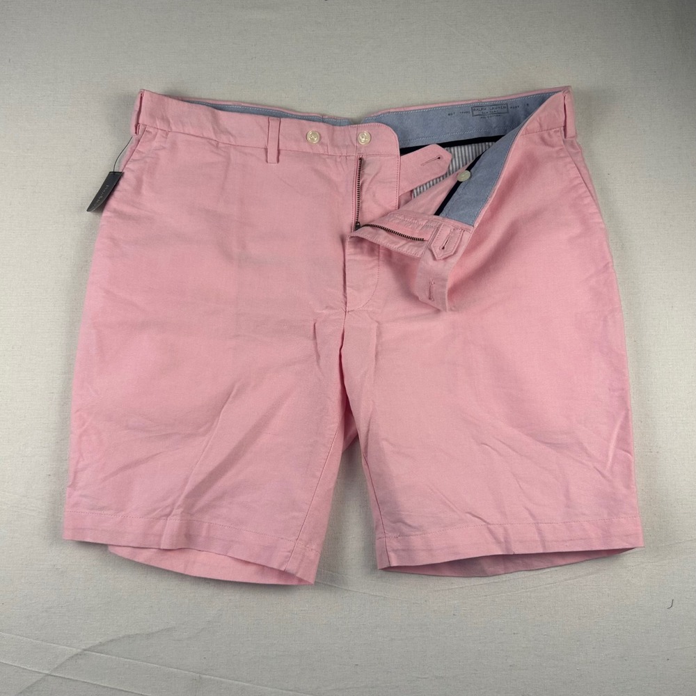 Polo Ralph Lauren Mens Pink Cotton Chino Shorts Size 40 NWT
